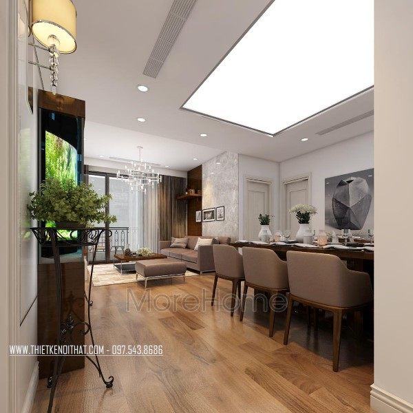 Thiết kế nội thất căn hộ Times City Park Hill 